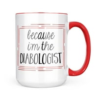 Neonblond jer sam Dijabetolog, zabavan poklon s natpisom šalica za ljubitelje kave i čaja