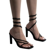 Dame flip flop potpetice zavojnica proljetna čipkana sandala djevojke žene ljetni nožni prsti stiletto, crno