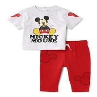 Disney Mickey Mouse Baby Boy Grafička majica i flece Joggers Outfit Set