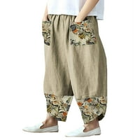 ; / Ženske hlače u boji, Ležerne široke Harem hlače, palazzo hlače s elastičnim strukom