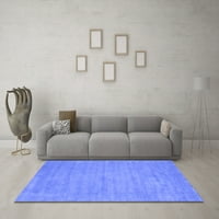 Moderni pravokutni tepisi u apstraktnoj plavoj boji tvrtke za unutarnje prostore, 2' 4'