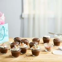 Set staklenih posuda za pečenje Cupcakesa s plastičnim poklopcima, set od 12