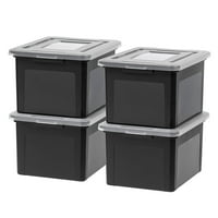 Plastična kutija za pisma dvostruke namjene i pravne dokumente, pakiranje, Crna prozirna