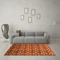 Moderne prostirke za sobe u obliku okruglog oblika apstraktne narančaste boje, promjera 8 inča