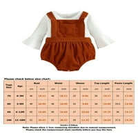 2/ dva kompleta odjeće za bebe s dugim rukavima s džepom, top i kombinezon, ležerni široki kombinezon, jednobojni
