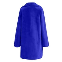 Ženski Jednobojni topli kaput, zimska gornja odjeća s ovratnikom na rasprodaji