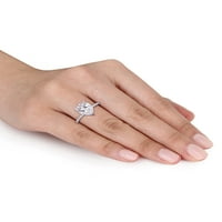 4- Carat T.G.W. Moissanite 10kt zaručnički prsten od bijelog zlata suza