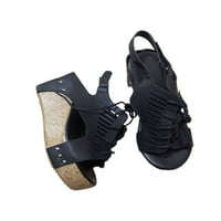 & / Ženske Ležerne prozračne sandale na platformi s otvorenim prstima lagani debeli potplat Vintage sandale na