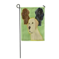 Žuti Labrador razni psi pasmine Labrador Retriver Zlatna čokoladna zastava za vrt Ukrasna Zastava banner za dom