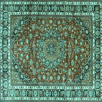 Tradicionalni pravokutni perzijski tepisi u tirkizno plavoj boji tvrtke, 7' 9'