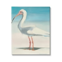 Stupell Industries portret bijele čaplje pijesak na Plaži gradijent obalna galerija slika omotano platno ispis