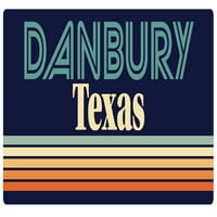 Vinilna naljepnica Danberi Teksas retro dizajn