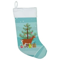 Badnjak9248 _ božićna čarapa s kozom Toggenburger, velika, višebojna