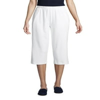 Ženske sportske pletene Capri hlače s visokim rastom s elastičnim pojasom od M & A