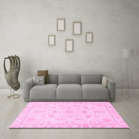 Tradicionalne prostirke za sobe u orijentalnom stilu u ružičastoj boji, promjera 5 inča