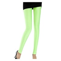 Ženske hlače visokog struka ženske rastezljive skraćene hlače za mršavljenje fluorescentne gamaše u jarkim bojama