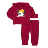 Mickey Mouse Baby i Toddler Boy Fleece Hoodie i Jogger Pant Outfit Set, 2-komad, veličine 12m-5T