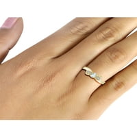 Jewelersclub akvamarinski prsten nakit za rođeni kamen - 0. carat aquamarine 14K zlatni nakit od srebrnog prstena