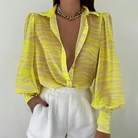 Ženska bluza od tunike za žene Plus size jednoredni kardigan modni labavi temperament ležerna Donja košulja Top