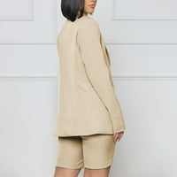 Ženski Blazer za žene s dugim rukavima s otvorenim prednjim dijelom lagana rastezljiva Ponte jakna
