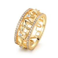 Peermont Peermont 18K žuto zlato pozlaćeno kubični cirkonijski slon prsten