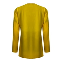 Ženska jakna U donjem rublju-jesenski Jednobojni kaput, gornja odjeća s dugim rukavima, danas u prodaji žuti džepni