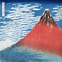 Lagani vjetar, vedro jutro, zidni poster Katsushiki Hokusai, 22.375 34