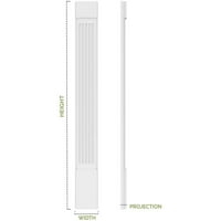 10 W 72 H 2 P Dvije jednake ravne ploče PVC pilaster W Dekorativni kapital i baza