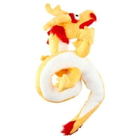 Moćni zmaj žute boje-čvrsta, škripava Plišana igračka za pse