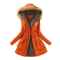 Nudi zimski ženski topli kaput, jaknu s kapuljačom, tanku zimsku gornju odjeću